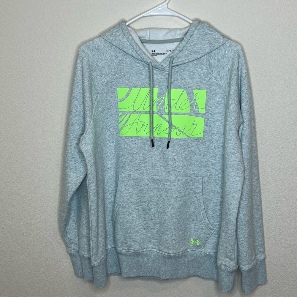 Under Armour Hoodie Sweatshirt Womens Large Gray